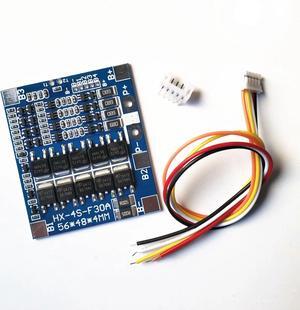 4S 30A 14.8V Li-ion Lithium 18650 Battery BMS Packs PCB Protection Board Balance Integrated Circuits(Blue)