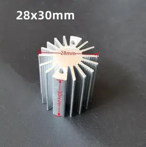28x30mm Aluminium Heat Sink for 20W 30W 50W 100W High Power COB LED Light