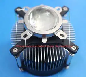 50w 100w high power led heatsink DC 12V 1.2A led cooling fan +44mm lens kit