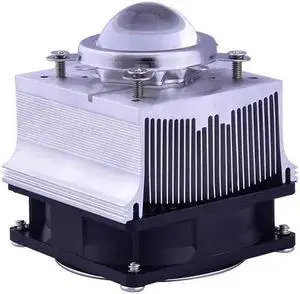 Aluminium Heat Sink Cooling Fan 20-100W LED radiator 60-90degree 44mm Lens  Reflector Bracket DC12V 1.25A led Driver(heatsink.fan.lens)