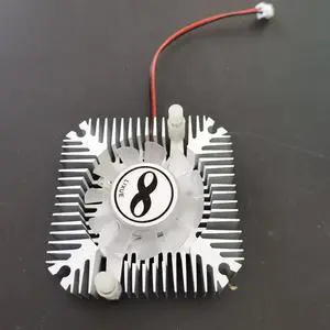 Aluminum Heatsink with fan for 1W 3W 5W 10W COB High Power LED light Cooling Cooler DC12V(silver)
