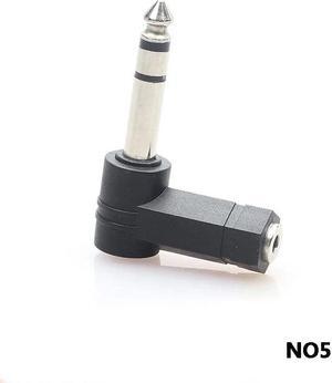 1pcs Jack 6.35 mono3.5mm Audio Connector Adapter 6.35MM Mono Plug to 3.5 STEREO/MONO JACK Guitar Connector(NO5)