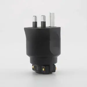 FI-UK(G) Hi-end AC power electric(M) fused 13A male 3 pin UK British plug fuse Connector Plug(Rhodium plated)