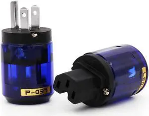 5pairs  P-037 pure coppper Rhodium-plated US Power Plug & C-037 IEC plugs for hi end power cable