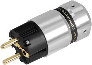 IEC Female Connector 24K Gold Plated EUR male Power Plug for DIY Power Cable(male plug only)