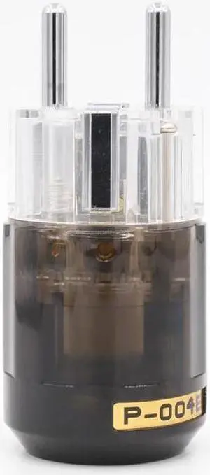 2pcs HI-END P-004E Rhodium Plated EU Power Plug for  power cable