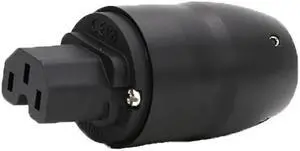 Black aluminium Gold Rhodium Plated EU power plug Power Plug Connector hifi iec female plug(Only Female)