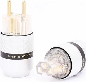 One Pair High End Gold Plated Power connector+IEC Female Plug