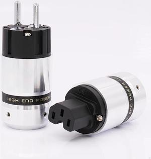 Hi-End Rhodium Plated Power plug IEC Connector for DIY Mains power cable