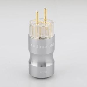 Hifi audio Rhodium Plated 24K Gold plated Transparent EU power plug Audio power plug HIFI Power supply socket(TG-male only)