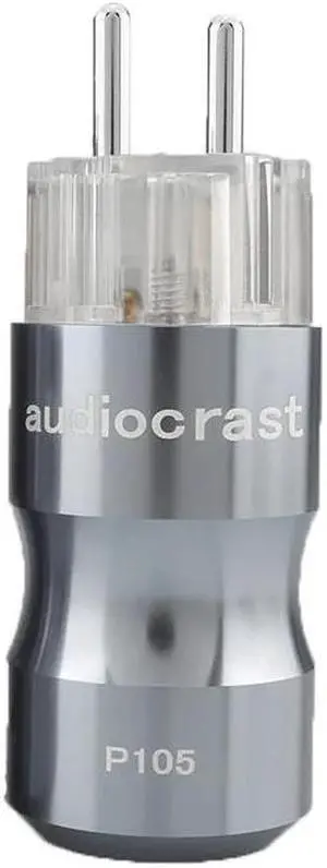 Hifi audio Rhodium Plated 24K Gold plated Transparent EU power plug Audio power plug HIFI Power supply socket(TR-male only)