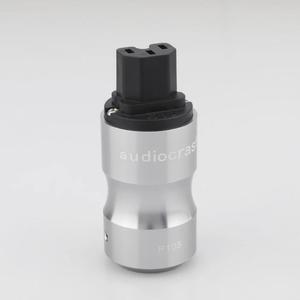 Hifi audio Rhodium Plated 24K Gold plated Transparent EU power plug Audio power plug HIFI Power supply socket(B-female only)