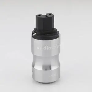 pair P105BG 24k Gold plated Power connetor Europe EU Power Plug IEC Audio Connector(One Female)