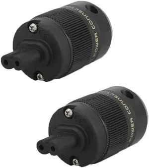 2pcs Hi End Rhodium Figure 8 C7 Power Plug hifi Audio speaker amplifier Electrical AC Power cord IEC Plug socket connector