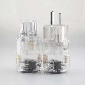 TE TC Rhodium Plated Audio grade Power Connector AC Power plug Female Power Plug Rhodium plated