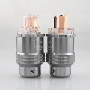 Hifi audio pure copper AU Power Plug IEC connector  for DIY HIFI AU Power Cord Cable