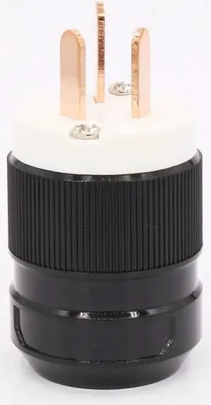 Hi-End AU Mains Power Plug Male Copper Connector Cable Cord 3 Pin HiFi