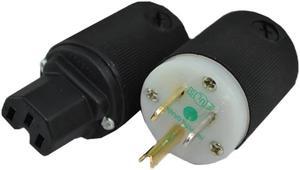 Audiophile HBL8215G HiFi Audio Adapter AC Power Cord IEC Connector US Plug