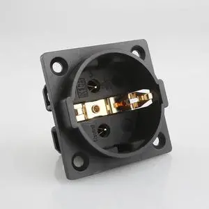 4PCS Hi-end Socket Gold plated AE03G AC 250V 16A EU IEC Plug inlet Adapter Power Outlet sockets CE