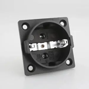 4PCS Hi-end Socket Rhodium plated AE03G AC 250V 16A EU IEC Plug inlet Adapter Power Outlet sockets CE