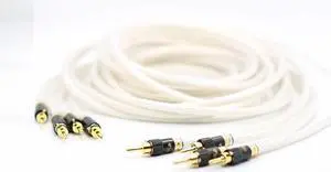 Hifi speaker cable wires 5N Single silver audiophile Speaker Cable loudspeaker cable Length: 2m