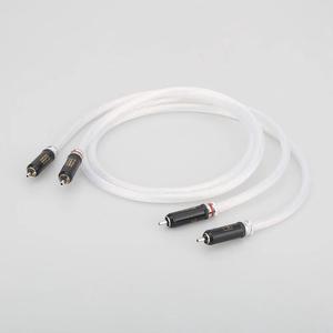 5N Silver Plated RCA Analogue Cable HIFI RCA Audio Cable For CD AMP Length: 1.5m