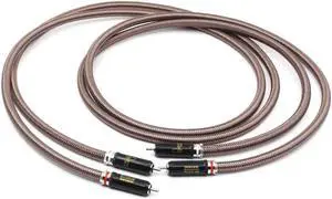 Hifi RCA cable OCC pure copper RCA interconnect audio cable silver plated plug one pair Length: (0.5m)