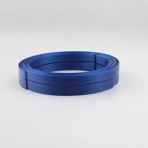 F1409B Silver Plated HiFi Audio Speaker Cable Flat High end speaker cable Audiophile Length: (1m)