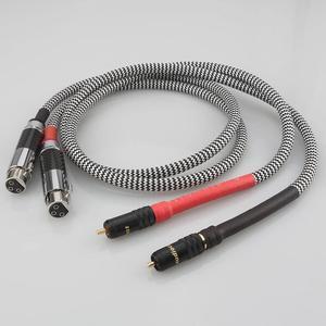 Audiophile Audio Cable 2 RCA Male to 2 XLR HIFI Plug 3 Pin Male Length: 2m