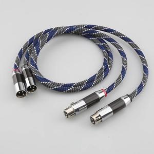 HIFI Balanced interconnect cable XLR 3Pin Male To Female Audiophile Cable XLR Cable Length:(0.5m)