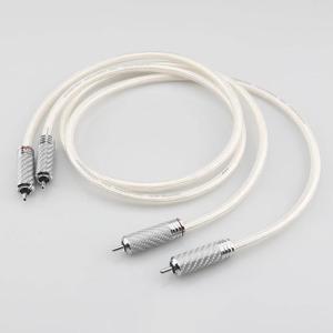 A26 6N OCC Silver-Plated Hifi RCA Audio Cable With Carbon Fiber RCA Plug Connector Length:(3m)