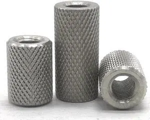 Knurled round coupling nut stainless steel Long extend knurled hand tighten nut(M3 x 15    2pcs)