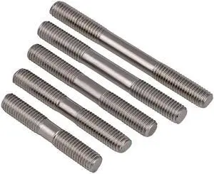 Double End Thread Rod Metric 304 Stainless Steel Headless Stud Bolts Screw Rod Tooth Stick Dual Head Threaded Bar(85mm)(M3        2pcs)