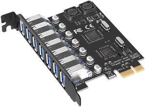 USB 3.0 PCI E Expansion Card Adapter 7 Ports USB 3.0 Hub Adapter External Controller PCI E Extender PCI Express Card for Desktop