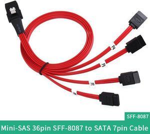 SAS 36Pin SFF-8087 Male to SATA 7Pin Female Cable  SAS Host Controller to SATA HDD Data cable