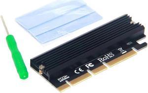 M.2 NVME Raiser PCIE to M2 Adapter PCI Express GEN3 High Speed Compatible PCIE X16 X8 X4 Slot LED Indicator for 2230-2280 M2 SSD