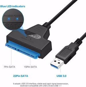 III Cable USB 3.0  3 Cable  To USB 3.0 Adapter 6 Gbps Support 2.5 Inch External SSD HDD Hard Drive 22 Pin Dropship