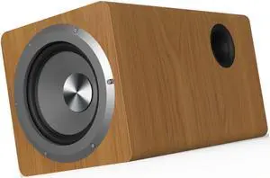 Phaseotech 6.5 Inch 100W High Power Active Subwoofer  Plug and Play Turbocharged Speaker Fit for Home Theater Black US Plug 100240V Brown