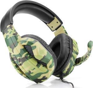 XinCi PS4 3.5mm Camouflage Gaming Headset Professional Gamer Stereo Head-Mounted Headphone Computer Earphones for PS5 PS4 Xbox Switch