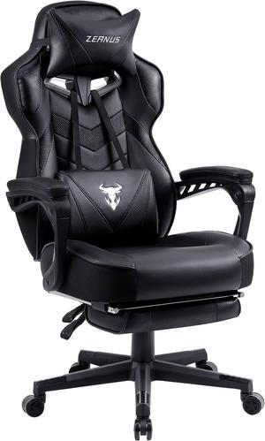 Zeanus Gaming Chairs for Adults, Recliner Computer Chair with Footrest, Massage Gaming Chair, High Back Gaming Desk Chair, Ergonomic Gaming Computer Chair, Office Gamer Chair, Racing Gaming Chair