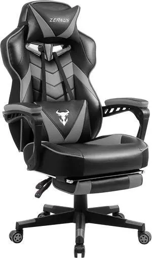 Zeanus Gaming Chairs for Adults, Ergonomic Computer Chair with Footrest, Gamer Chair with Massage, Recliner PC Gaming Chair, Home Office Desk Chair, Big and Tall Racing Chair, Video Game Chairs
