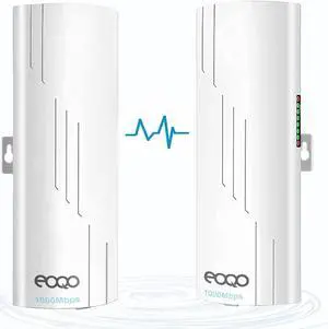 Point to Point Wireless Bridge Outdoor, 5.8G 1000Mbps Long Range Gigabit Network WiFi Bridges AP CPE Kit with 16dBi High-Gain Antenna for Starlink Satellite Internet Extension 2-Pack