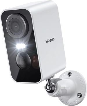 Security Cameras Wireless Outdoor, 2K 3MP Battery Powered WiFi Security Camera with Spotlight & Siren Alarm, 2-Way Audio, Color Night Vision, AI Detection for Home Security, Works with Alexa