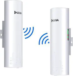 ULNA Point to Point Wireless Bridge: 5.8GHz 1Gbps High-Speed Point-to-Point Starlink WiFi Extender  3km Range, 16dBi Antenna, IP65 Waterproof, Plug & Play, Ideal for Barn, Garage, Shop