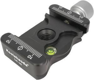 Koolehaoda Screw Knob Quick Release Plate Clamp Adapter with Bottom AS Standard Dovetail fit Arca Swiss Tripod or Monopod Head (DE-38)