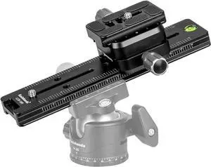 koolehaoda 180mm Professional Rail Nodal Slide Metal Quick Release Clamp,Dual Dovetail Camera Bracket Mount with Double-Sided Clamp can be Rotated 90°, for Camera with Arca Swiss Compatible(LCB-18R)