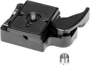 koolehaoda RC2-System Quick Release Adapter for Manfrotto Tripod 200PL-14 Compat Quick Release Plate (RC2-Black)