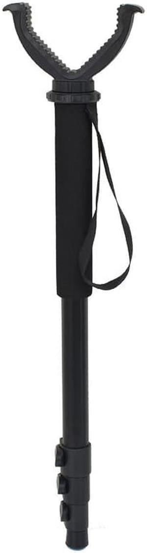 Shooting Stick Monopod Hunting Blind Stabilizer 22 to 56-inch Tall Pole V Yoke Holder Gun Pod Rifle Rest, Adjustable Stick Height for Hunting, Shooting and Outdoors Black