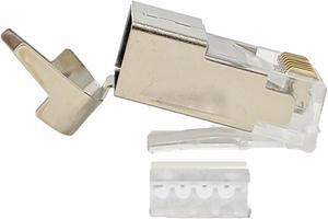 Micro Connectors Metal Shielded (FTP) RJ45 Connectors rated for stranded & solid CAT 7/6A/6 cable (20-Pack) (C20-088L7S-20)