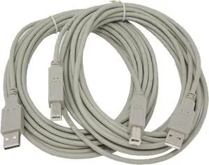 Micro Connectors 6 feet USB 2.0 A to B Cable 2-Pack (E07-121-2P)